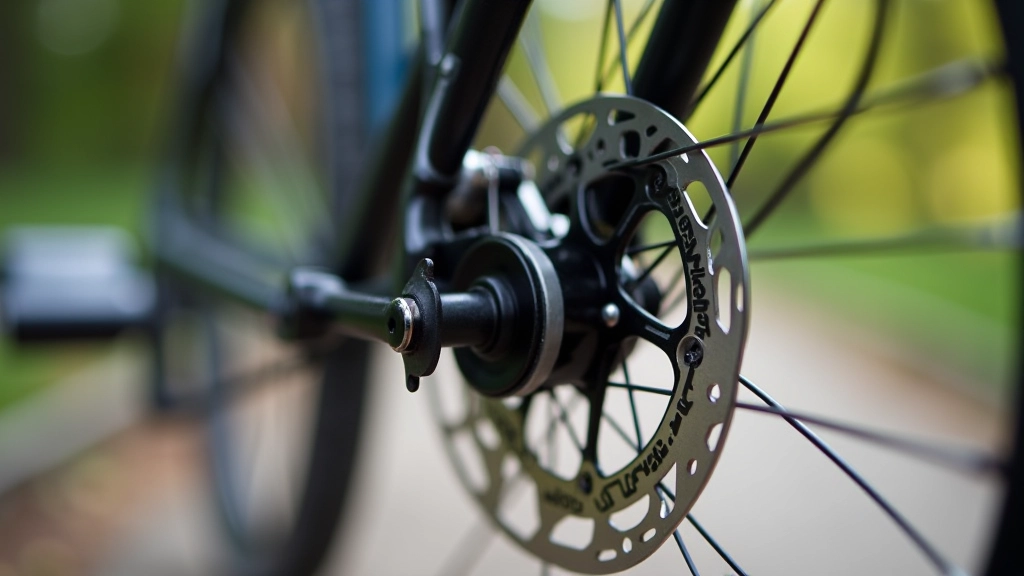 Hamulce V-brake na rowerze, widok na klocki hamulcowe i przewód hamulcowy
